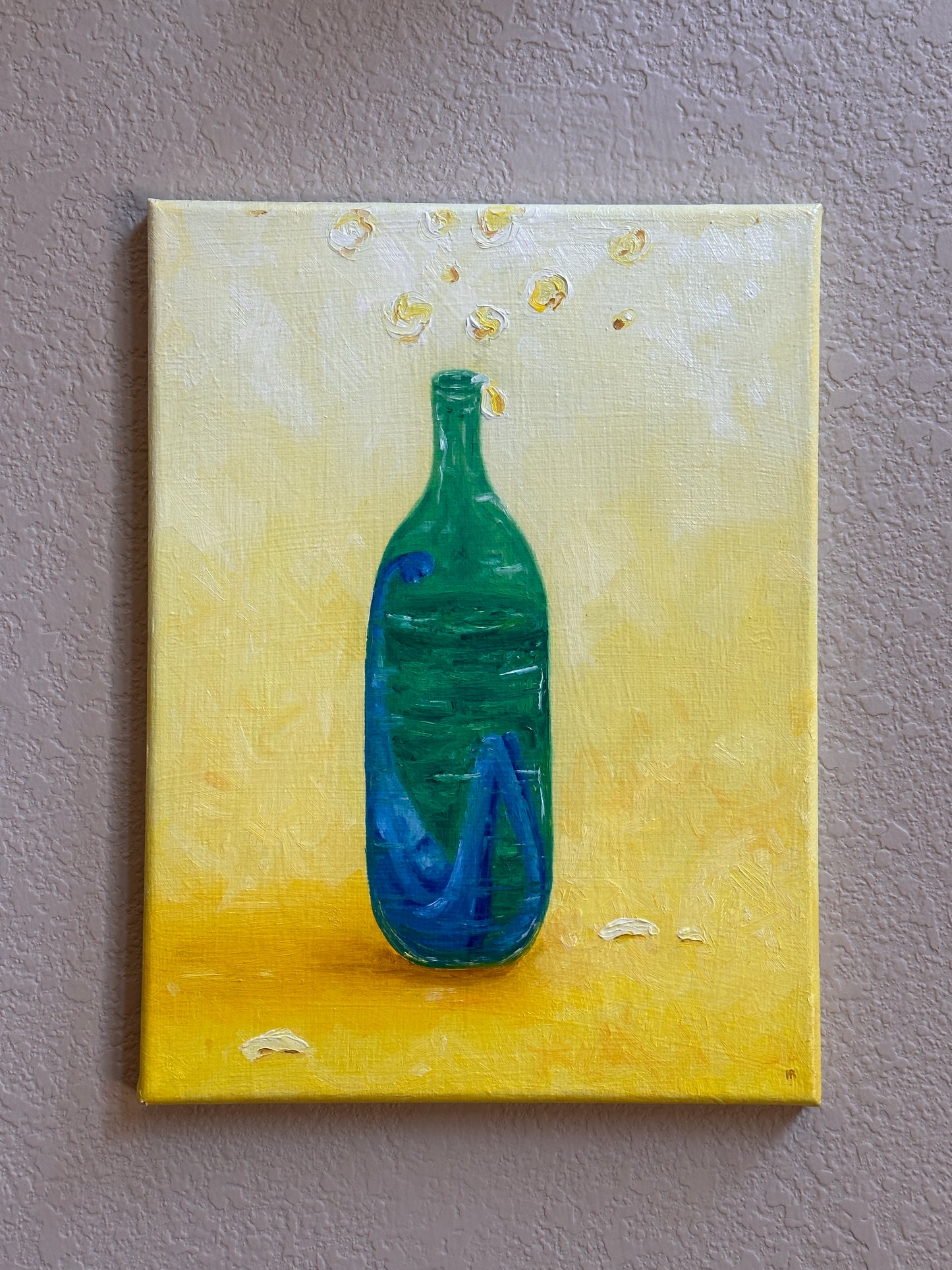 The Little Blue Blob Stuck in a Shiny Green Bottle