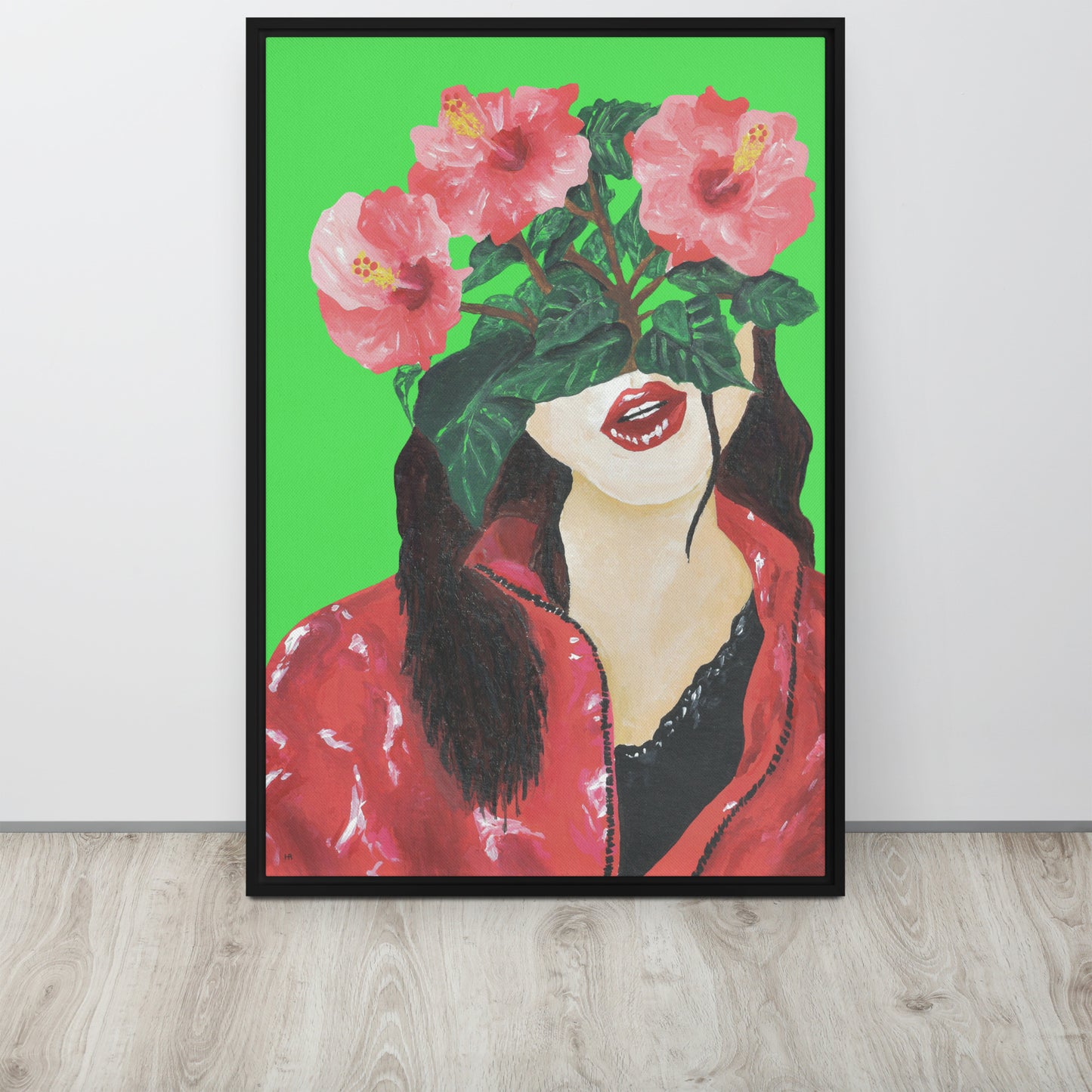 Hibi Framed Canvas Print