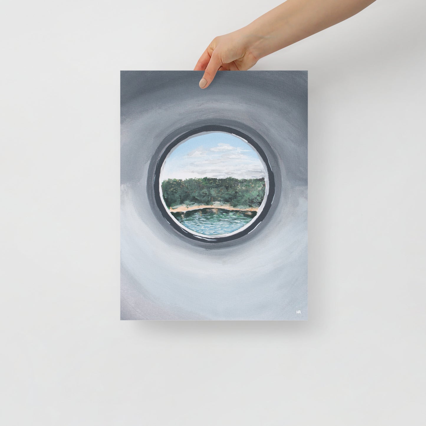 Forest in the Boat Window Poster Print