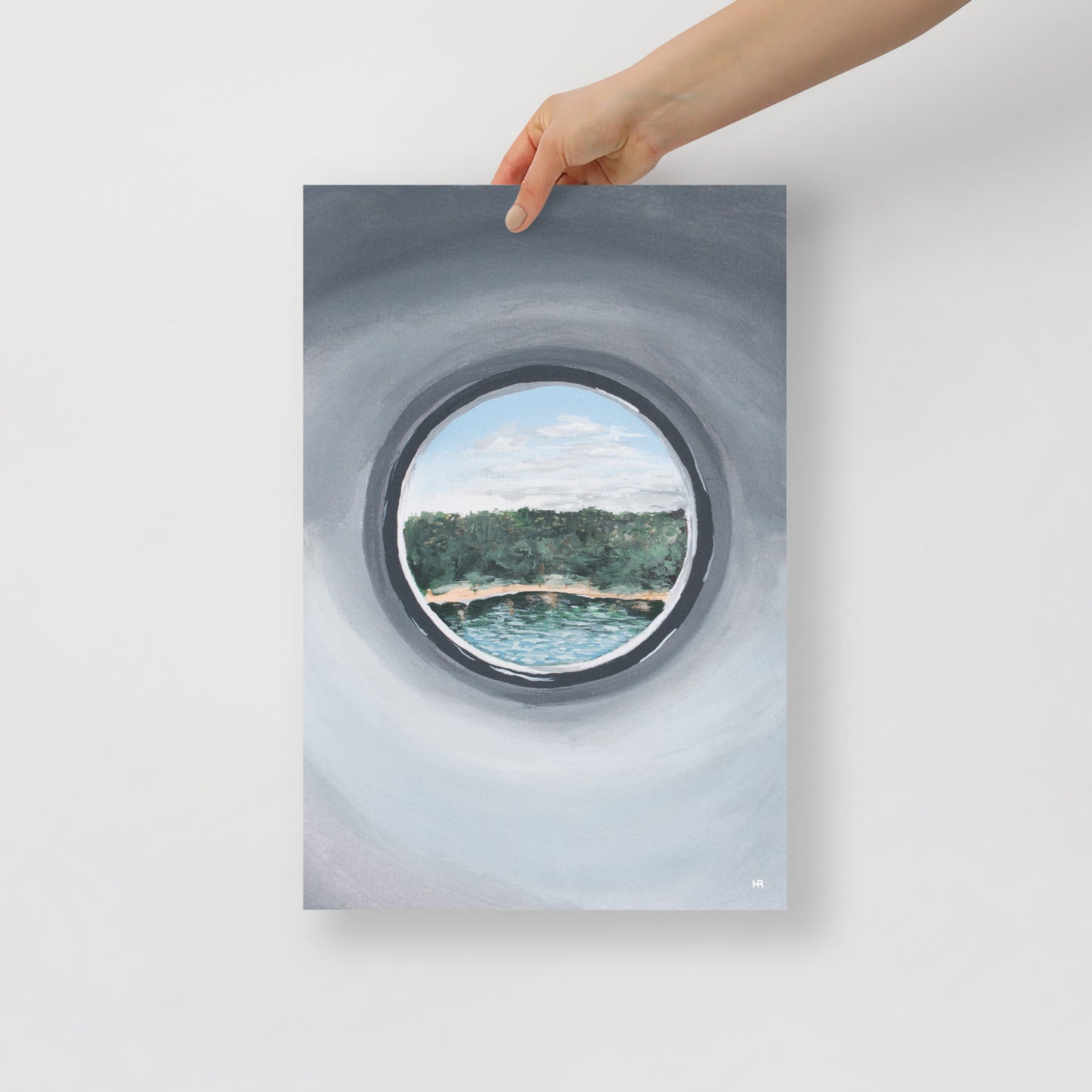 Forest in the Boat Window Poster Print