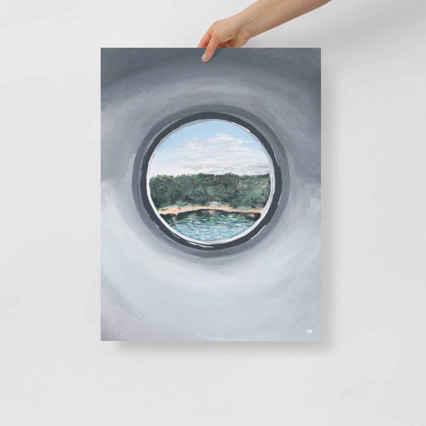 Forest in the Boat Window Poster Print