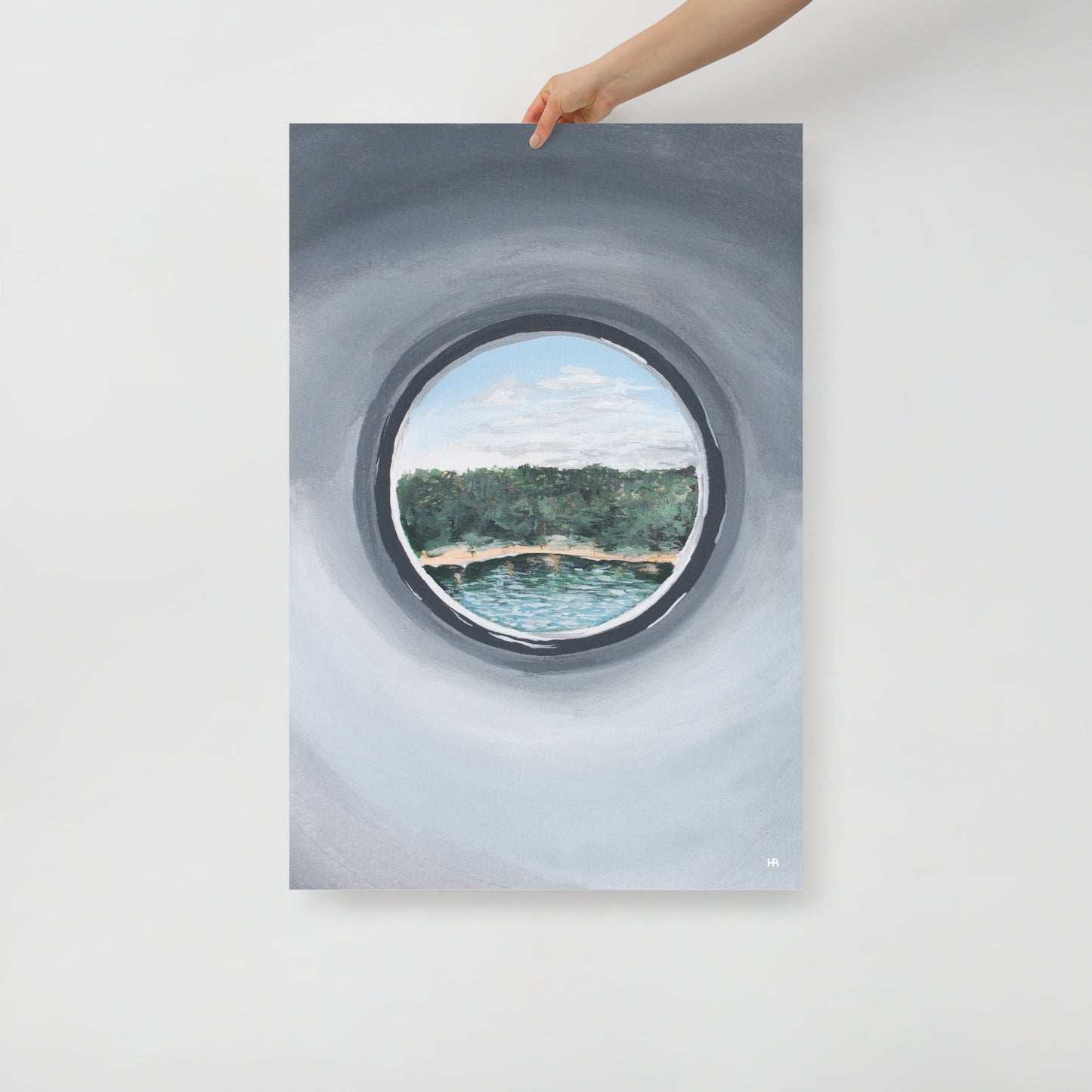 Forest in the Boat Window Poster Print