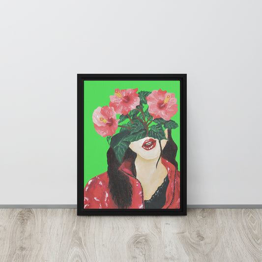 Hibi Framed Canvas Print